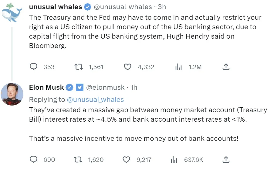 Elon Musk Unveils A Game-Changing Incentive To Withdraw Funds From Bank Accounts